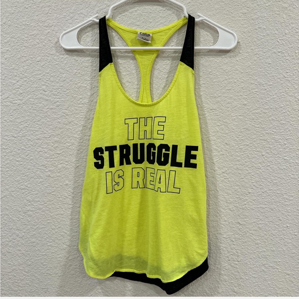 PINK Victoria's Secret Yellow Racerback Tank Top